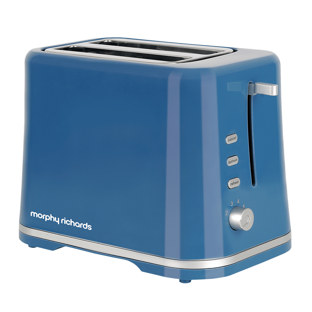 Buy morphy richards AT 205 800W 2 Slice PopUp Toaster with Defrost Function (Blue) Online Croma